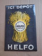oud reclamebord in blik  HELFO AGRICOLES, Verzamelen, Ophalen of Verzenden, Gebruikt, Reclamebord