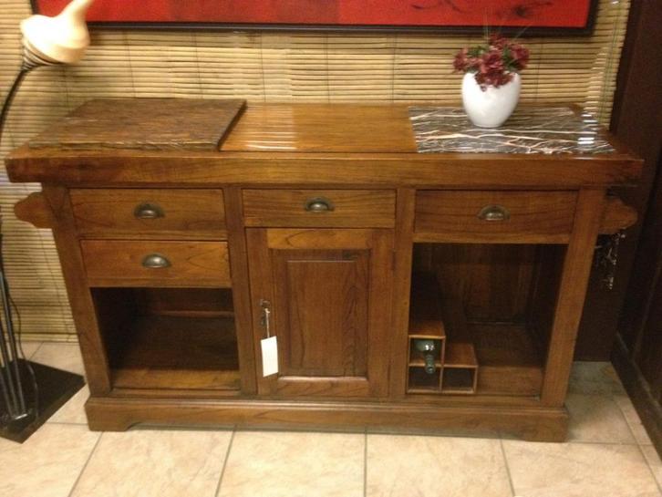 HANDGEMAAKT KEUKENBLOK - HAKBLOK - KEUKENEILAND Flamant, Huis en Inrichting, Woonaccessoires | Overige, Ophalen