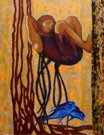 "Omhoog klimmen. Levitatie" Surrealistische schilderij, Verzenden