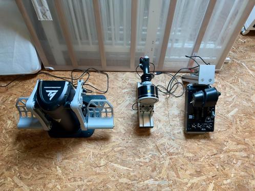Kit Thrustmaster warthog Hotas+Joystick+Pendular+support, Computers en Software, Joysticks, Zo goed als nieuw, Ophalen