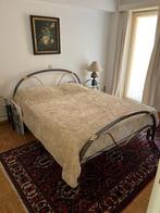 Tweepersoonsbed, Huis en Inrichting, Slaapkamer | Bedden, Ophalen, Gebruikt, Tweepersoons, Metaal