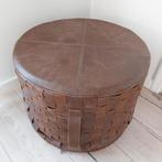 UGG, bruine lederen poef., Huis en Inrichting, Stoelen, Ophalen, Gebruikt, Bruin, Leer