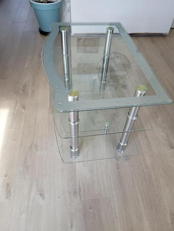 glazen tv tafel/kast, Huis en Inrichting, Ophalen, 50 tot 100 cm, Minder dan 100 cm, Modern