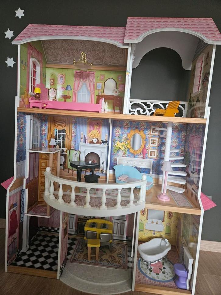 kidcraft poppenhuis barbiehuis, Kinderen en Baby's, Speelgoed | Poppenhuizen, Zo goed als nieuw, Poppenhuis, Ophalen