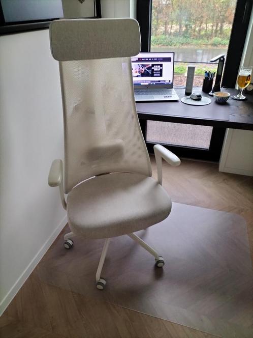chaise de bureau avec accoudoir (couleur blanche), Maison & Meubles, Chaises de bureau, Comme neuf, Chaise de bureau, Blanc, Ergonomique