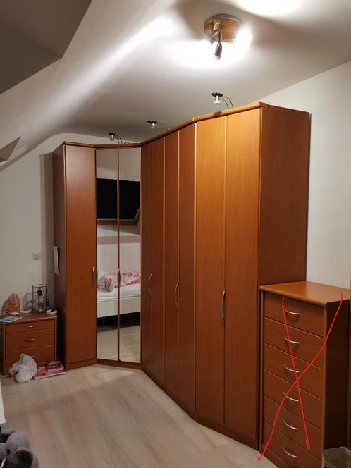 Ruime kleerkast te koop (volhout), Huis en Inrichting, Kasten | Kleerkasten, Gebruikt, 200 cm of meer, 200 cm of meer, 50 tot 75 cm