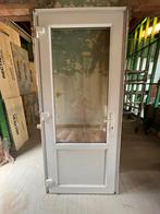 Pvc buitendeur incl deurlijst met dubbel glas, Ophalen, Gebruikt, Glas, Buitendeur