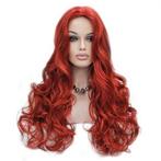 Pruik lang henna rood haar met krullen zonder pony, Envoi, Neuf