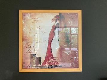 Kader - lijst met glas en fotoprent (+_75x75cm) beschikbaar voor biedingen