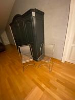 Chaises vintage à lattes en métal, Enlèvement, Comme neuf