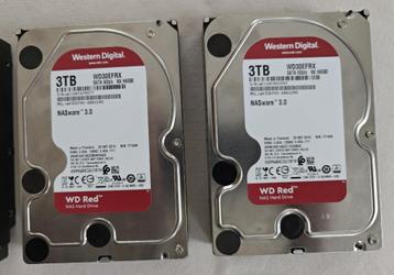 2x WD RED (Western Digital HD) harde schijven van 3 TB beschikbaar voor biedingen
