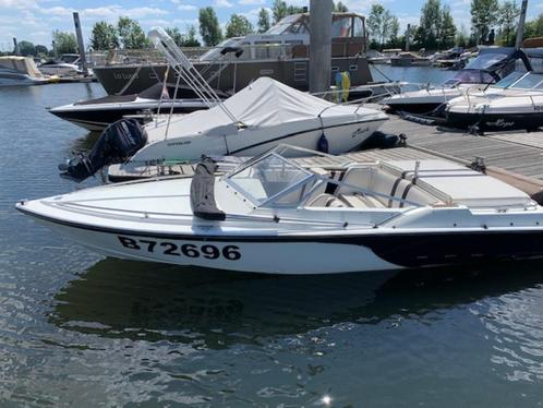 Motorboot, Watersport en Boten, Motorboten en Motorjachten, Gebruikt, Polyester, Tot 6 meter, Benzine, Binnenboordmotor, 50 pk of meer