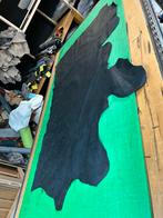 Mat zwart leer lap 1.3mm soepel&glad met mankementen A-30, Ophalen of Verzenden, Zwart