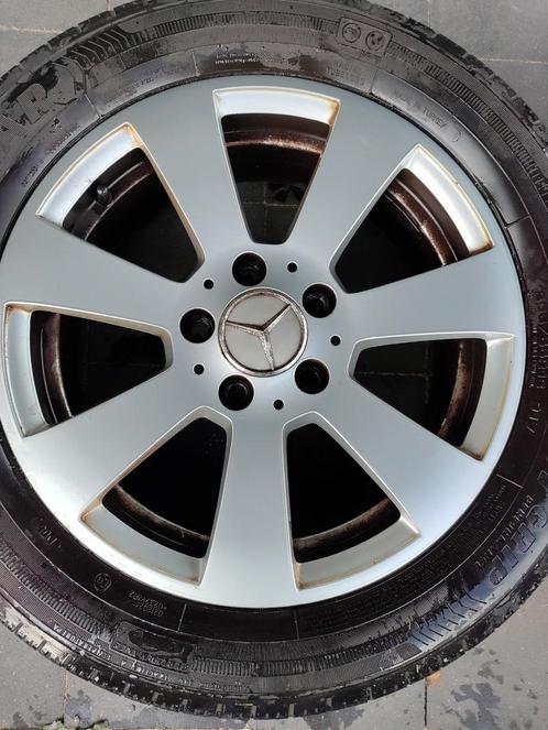 4 alu velgen mercedes c winterbanden, w204, Auto-onderdelen, Banden en Velgen, Band(en), Winterbanden, 16 inch, Ophalen