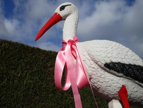 Baby geboortebord of ooievaar + nest voor in de tuin., Kinderen en Baby's, Kraamcadeaus en Geboorteborden, Nieuw, Geboortebord