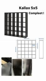 Kallax kast ikea 5x5  (187x187) zwart, Gebruikt, 150 tot 200 cm, Ophalen of Verzenden, Met lade(s)