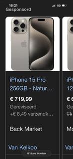 Iphone 15 pro 128 gb baterij 96%!!, Ophalen of Verzenden, Zo goed als nieuw