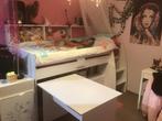 Hoogslaper met bureau en boekenkast, Kinderen en Baby's, Kinderkamer | Bedden, Ophalen, Zo goed als nieuw, Lattenbodem
