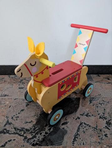 Janod-Houten Loopwagen Llama Incl Vormenstoof Met 6 Blokken beschikbaar voor biedingen