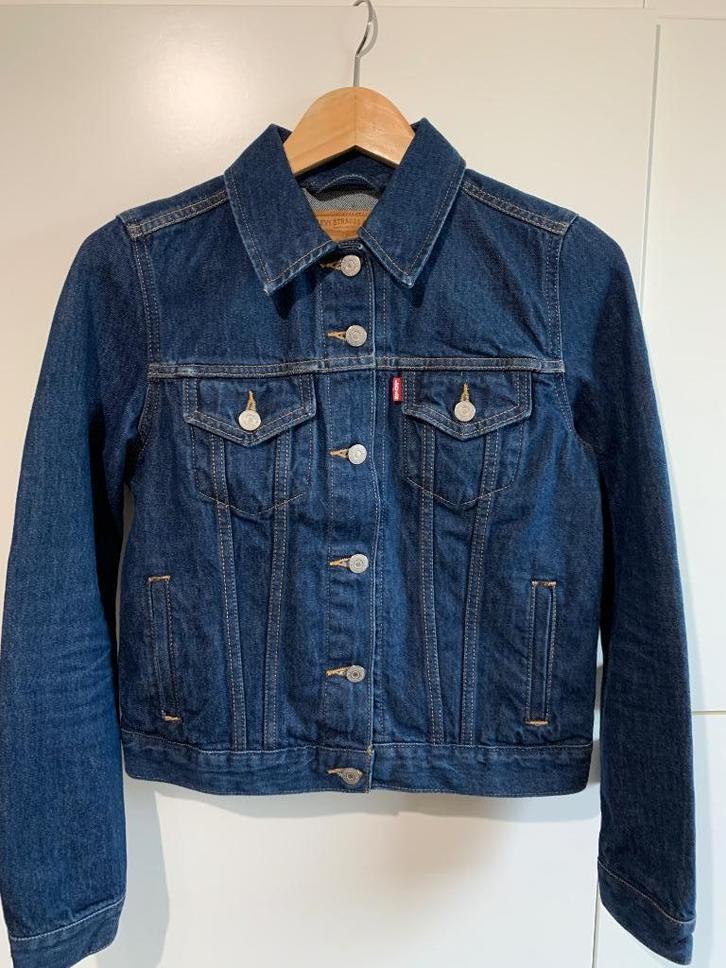LEVIS - Veste en jeans, Kleding | Dames, Jasjes, Kostuums en Pakken, Gedragen, Jasje, Maat 36 (S), Wit, Verzenden
