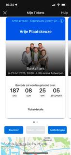 2 tickets voor Bankzitters lotto Arena 21 maart, Maart