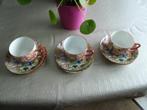 6 soucoupes et 3 tasses anciennes en porcelaine Japonaise, Enlèvement