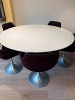Vintage design tulip tafel en stoelen stijl Tabacoff, Huis en Inrichting, Ophalen, Gebruikt