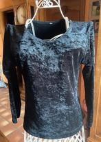 Mooi zwart fluweelachtig bloes L,Bel&Bo, Kleding | Dames, Blouses en Tunieken, Maat 42/44 (L), Ophalen of Verzenden, Zo goed als nieuw