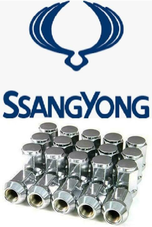 Set chromen wielmoeren voor Ssangyong Rexton Korando Kyron, Auto diversen, Wieldoppen, Nieuw, Ophalen