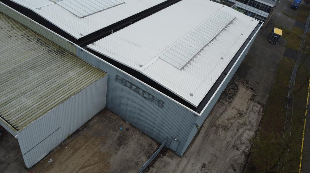 Bedrijfspand - 595m2, Doe-het-zelf en Bouw, Metalen, Gebruikt, Ophalen