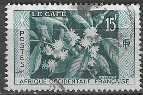 Frans-Occidentaal-Afrika 1956 - Yvert 62 - Koffieteelt (ST), Postzegels en Munten, Postzegels | Afrika, Gestempeld, Overige landen