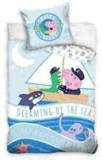 Peppa Pig Baby Dekbedovertrek 100 x 135 cm - George Sailing, Kinderen en Baby's, Kinderkamer | Beddengoed, Blauw, Dekbedovertrek
