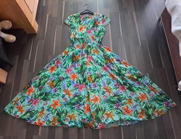 Last Queen, maxi jurk, bloemen, M/L, Taille 38/40 (M), Enlèvement ou Envoi, Comme neuf, Sous le genou