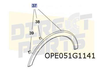 Opel Crossland X (6/17-1/21) wielkuiplijst voorscherm Links  beschikbaar voor biedingen