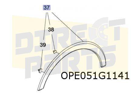 Opel Crossland X (6/17-1/21) wielkuiplijst voorscherm Links, Auto-onderdelen, Carrosserie, Spatbord, Opel, Nieuw, Verzenden