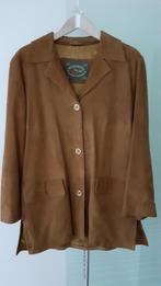 Veste femme marron en cuir de daim, marque Bella Moda., Comme neuf, Brun, Taille 38/40 (M), Enlèvement ou Envoi