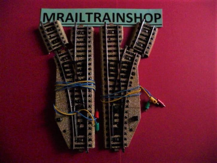 5137 MARKLIN HO -  KORTE WISSELS + 2 X 5102 RAILTJE, Hobby en Vrije tijd, Modeltreinen | H0, Zo goed als nieuw, Rails, Wisselstroom