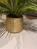 Kunstplant met gouden pot, Tuin en Terras, Bloempotten, Ophalen, Zo goed als nieuw