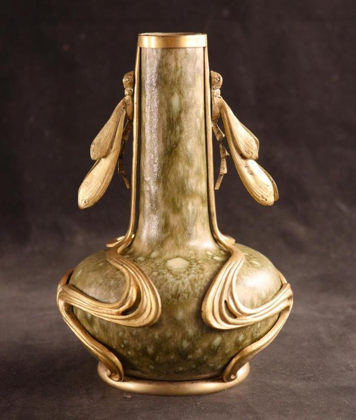 Antieke Jugendstil siervaas, Antiek en Kunst, Antiek | Keramiek en Aardewerk, Ophalen of Verzenden