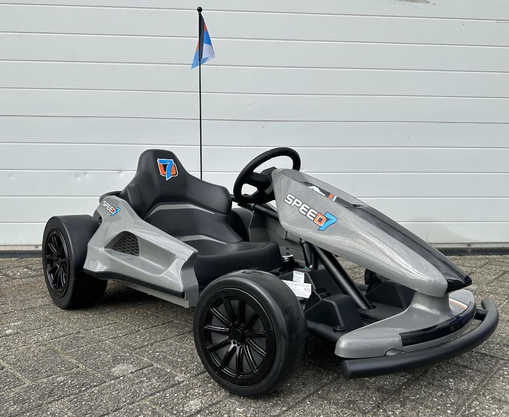 Drift Kart Go Kart Speed Kart 24V grijs –15Km/h NIEUW, Kinderen en Baby's, Speelgoed | Buiten | Accuvoertuigen, Nieuw, Ophalen of Verzenden