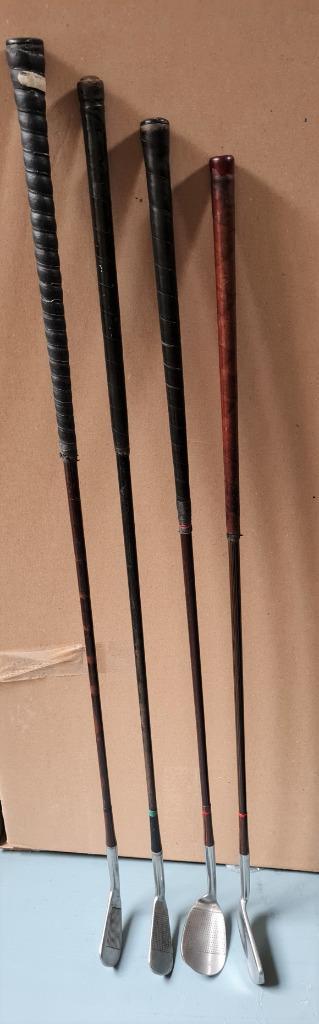4 Old golfclubs oa. Twin flanged & stalen schaften, Sport en Fitness, Golf, Gebruikt, Club, Overige merken, Ophalen of Verzenden