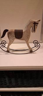 Landelijke stijl mooi houten paard op ijzeren voet uniek !, Huis en Inrichting, Ophalen of Verzenden, Nieuw