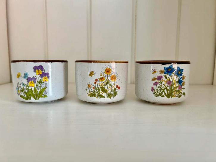 3 potjes Wild Flower, Antiek en Kunst, Antiek | Servies los, Ophalen of Verzenden