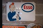 Emaille ESSO met Kuifje, Verzamelen, Ophalen of Verzenden, Gebruikt