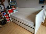 Bed met nachtkast en lades, Ophalen, Gebruikt, 90 cm, Eenpersoons