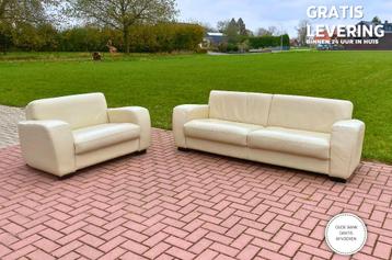 GRATIS LEVERING HEEL BE Echt Leer 3 + 1.5 -zits Bankstel beschikbaar voor biedingen