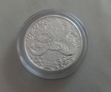 Australië 2 dollar 2024 Year of the Dragon 2 OZ zilver beschikbaar voor biedingen