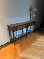 Houten sidetable / consoletafel met metalen onderstel, Ophalen, Zo goed als nieuw
