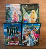 4 DVD: Barbie Mermaidia - Tinkerbell - Antz - Zwanenprinses, Ophalen of Verzenden, Zo goed als nieuw