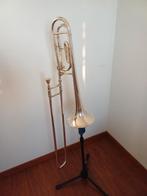 Jupiter trombone, zilver, Ophalen, Gebruikt, Tenor, Met koffer